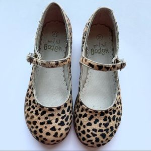Mini Boden Leopard Pattern Mary Janes